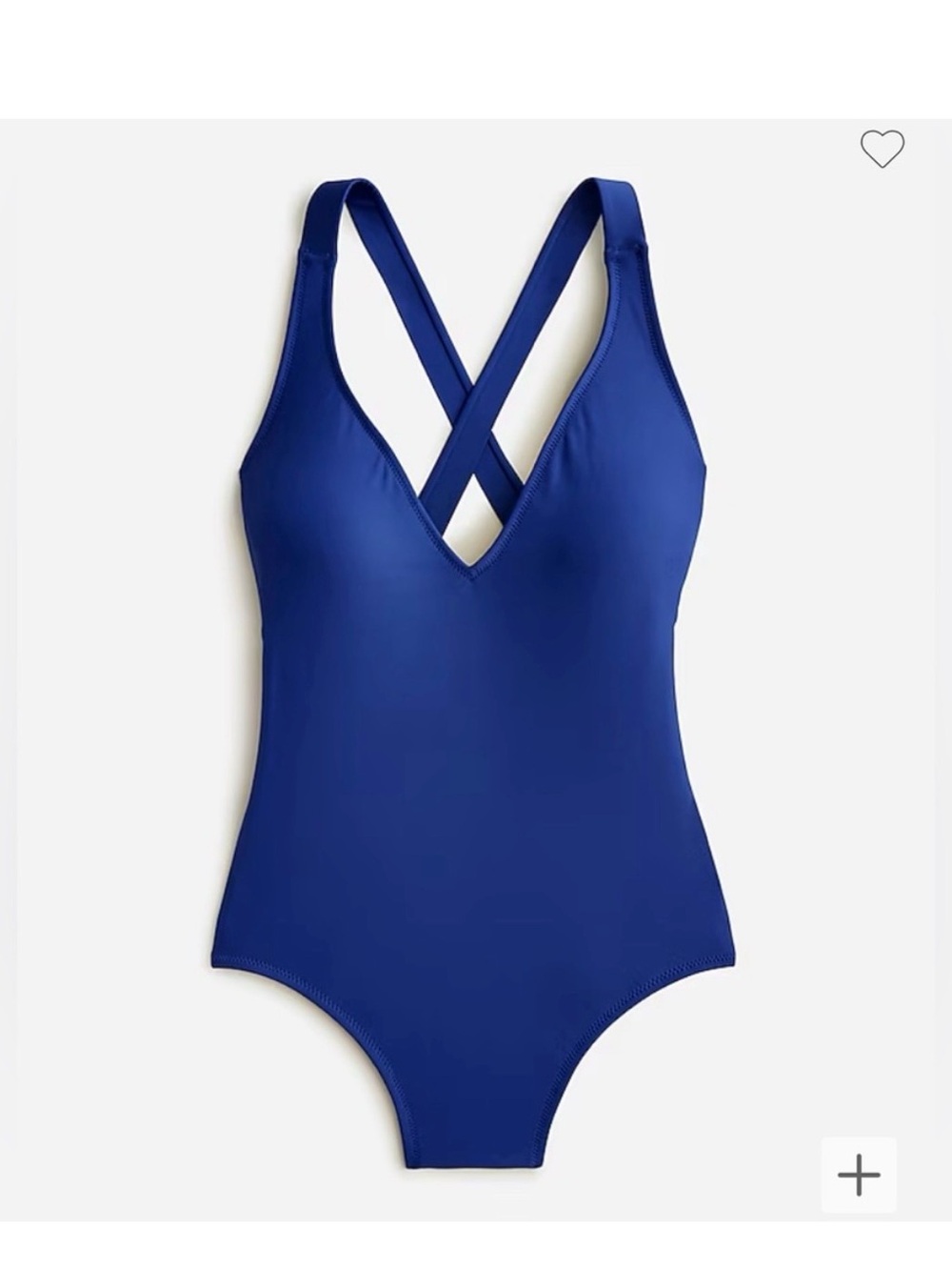 J. Crew High Support Cross Back One Piece Harbor Blue Size 0